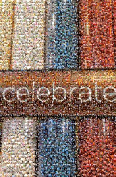 Celebrate photo mosaic