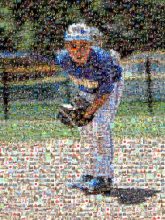 people faces distant baseball softball little league sports pitcher