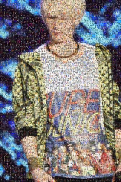 A Young Pop Star photo mosaic
