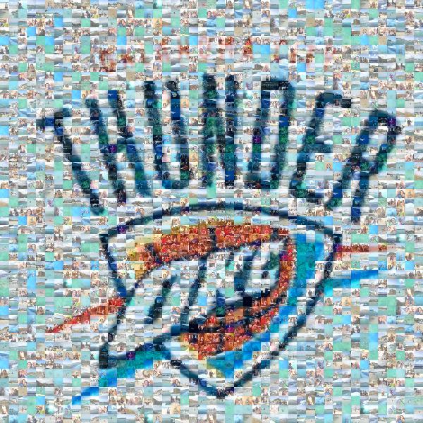 OKC Thunder Logo photo mosaic