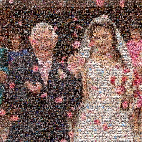 Beautiful Wedding Day photo mosaic