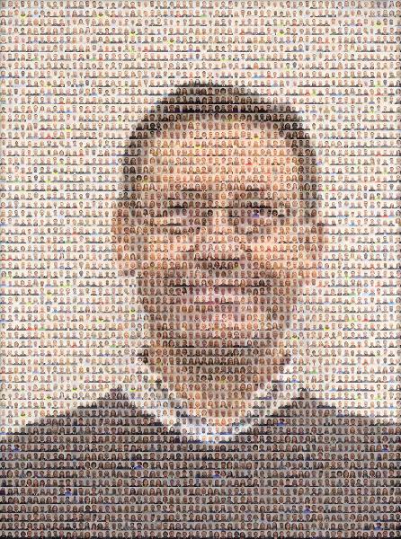 Man's Portrait photo mosaic