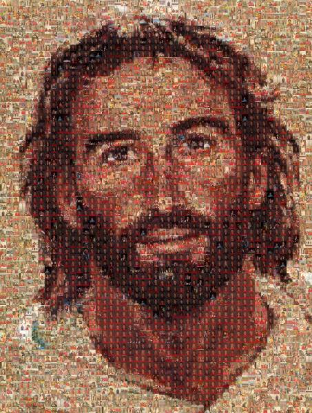 Painting of Christ photo mosaic