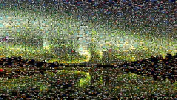 Northern Lights photo mosaic
