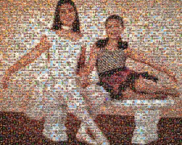 Two Girls photo mosaic