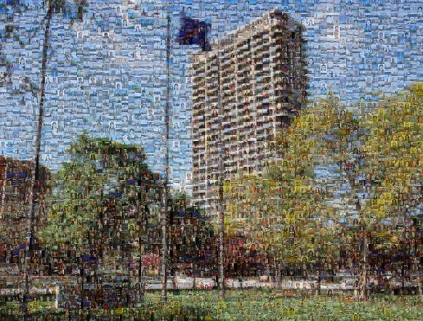 University Hall photo mosaic