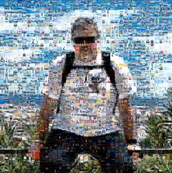 Man on Vacation photo mosaic