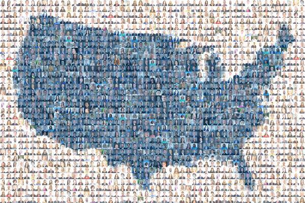 U.S. Map photo mosaic