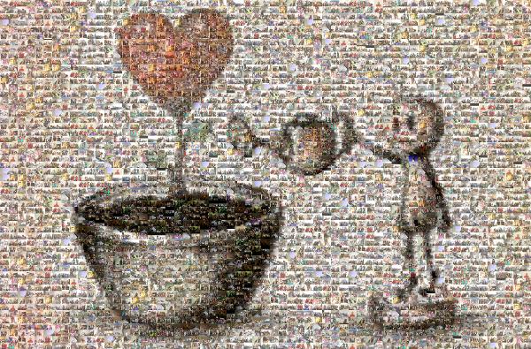 Love Illustration photo mosaic