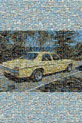 Classic Car car automobile vehicle yellow road drive tires wheels trunk ride engine