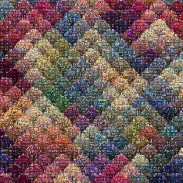 Rainbow Pattern photo mosaic
