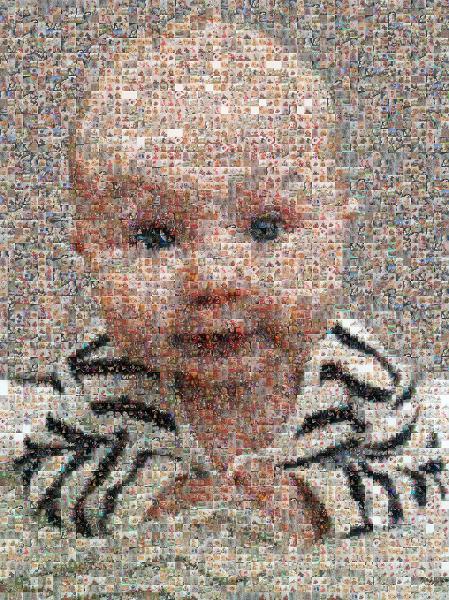 Beautiful Infant photo mosaic