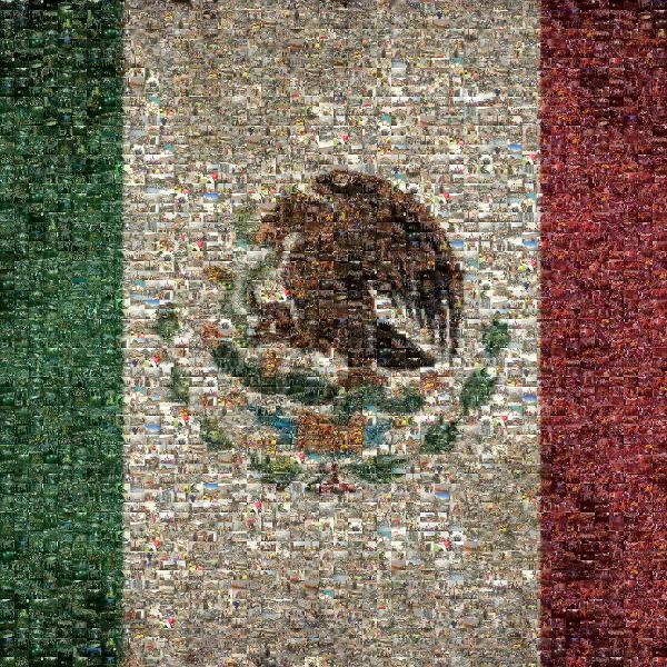 Mexican Flag photo mosaic