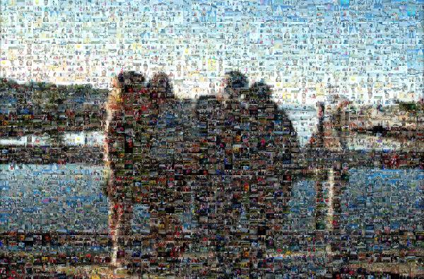 Family by the Lake photo mosaic