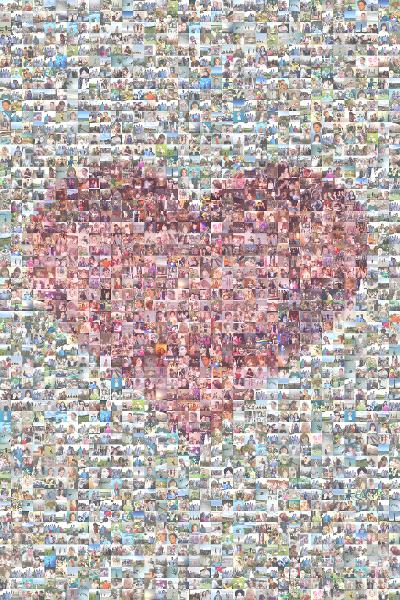 Anniversary Heart photo mosaic