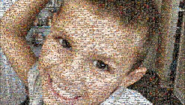 Smiling boy photo mosaic