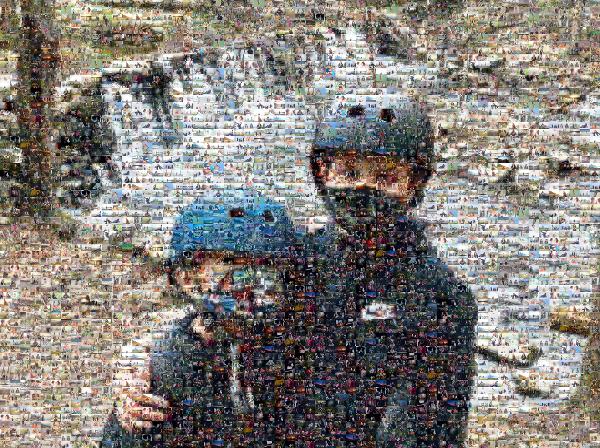 Helmet photo mosaic