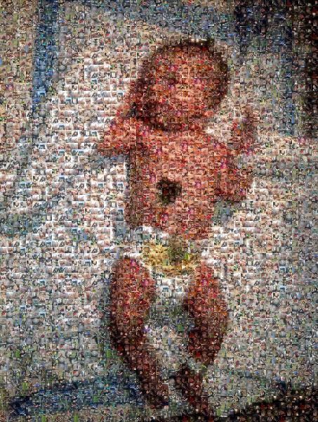 Newborn photo mosaic