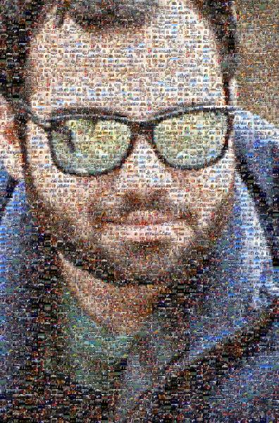Portrait of a Young Man photo mosaic