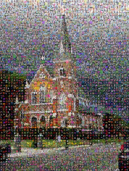 A Countryside Church photo mosaic