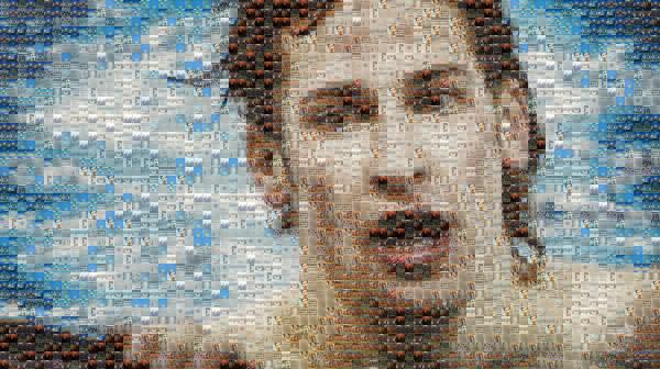 A Swimmer photo mosaic
