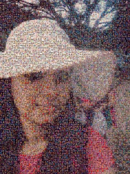 Girl In A Spring Hat photo mosaic