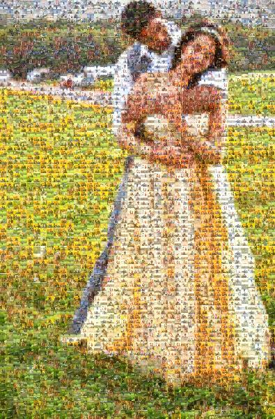 Engagement Portrait photo mosaic