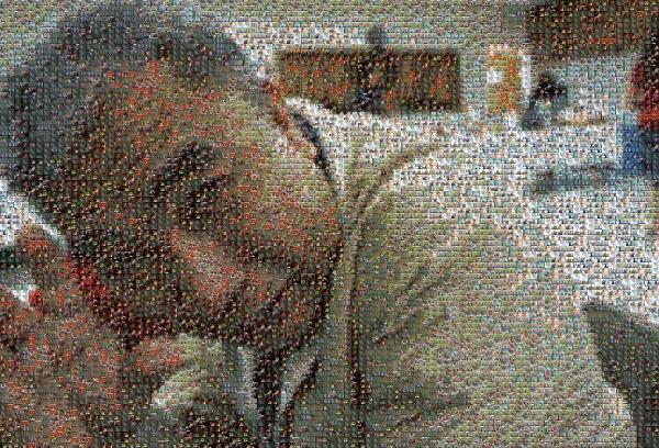 Candid Man photo mosaic