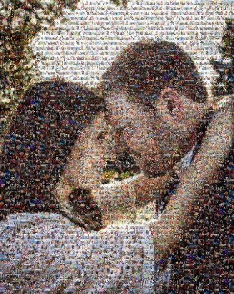Romantic Couple on their Big Day photo mosaic