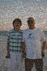 parents mom dad beach shore sunset portrait family 