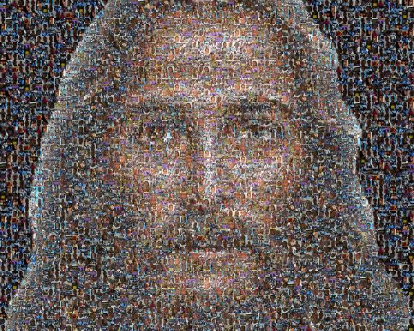 Head of Christ photo mosaic