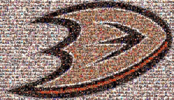 Ducks Hockey Logo photo mosaic