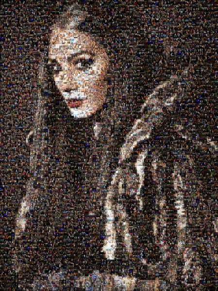 Woman Dressed in Black photo mosaic