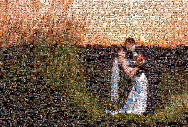 Sunset Wedding photo mosaic