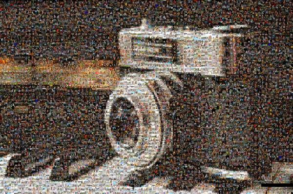 Still Life with Antique Camera photo mosaic