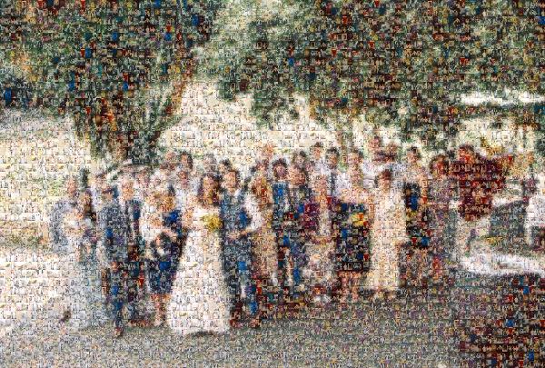 Wedding Party photo mosaic