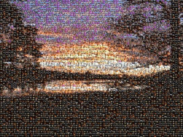 Lakeside Sunset photo mosaic