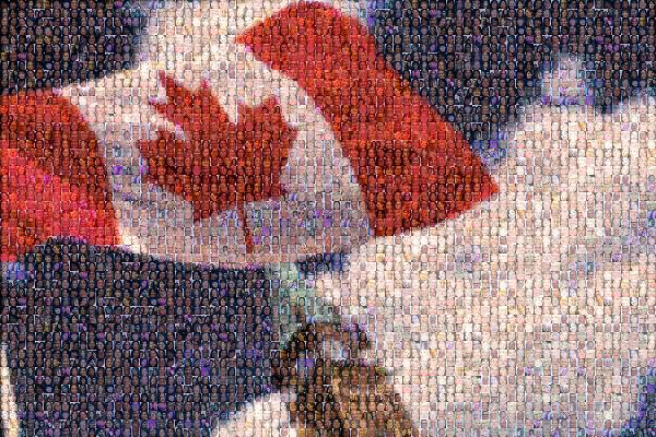 Canadian Flag photo mosaic