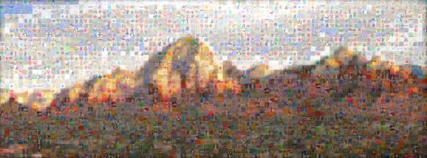 Vast Mountain Range photo mosaic