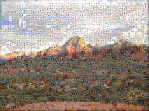 Massive Mountain Range photo mosaic