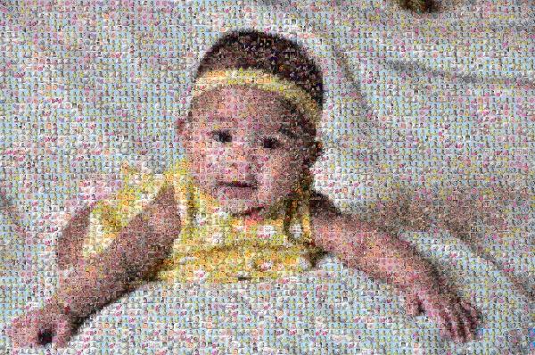 Baby and Blanket  photo mosaic