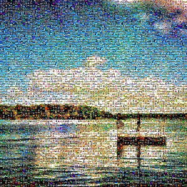 Sunset at the Lake photo mosaic