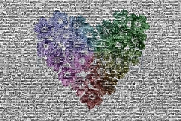 Colorful Heart photo mosaic
