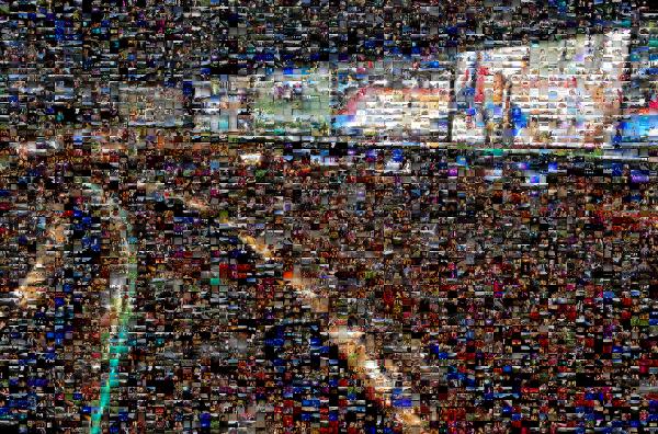 An Action Packed Arena photo mosaic
