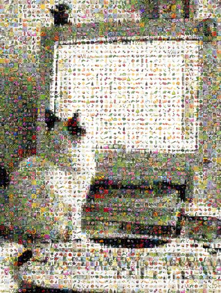 A Tech-Savvy Cat  photo mosaic