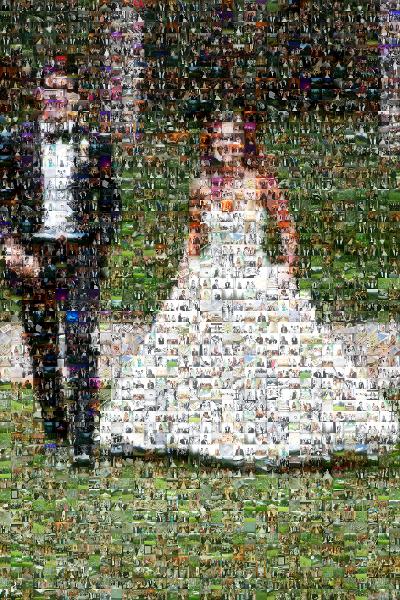 Wedding Couple photo mosaic