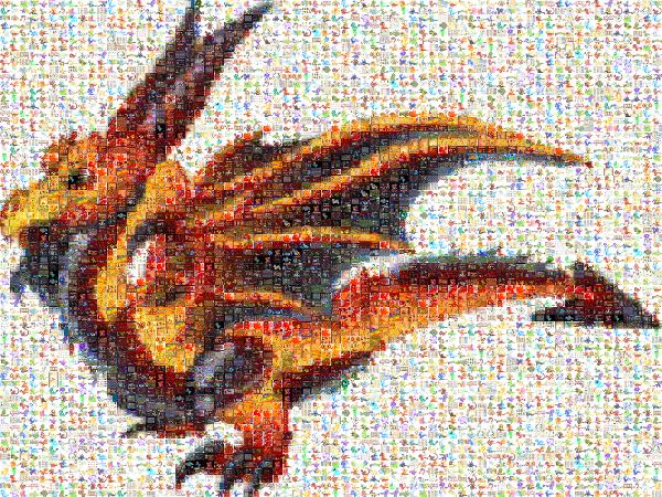 Dragon photo mosaic