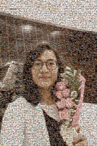 Woman With Flowers photo mosaic