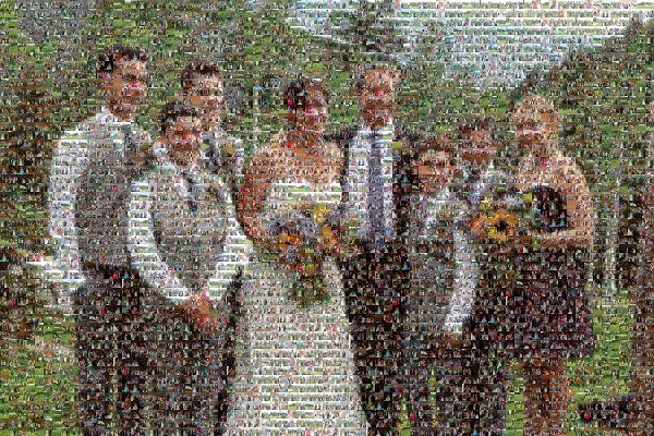 family wedding mosaic photo mosaic