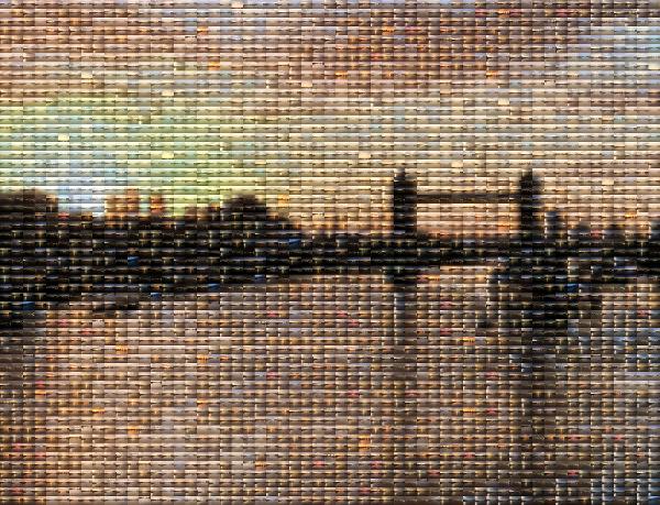 Bridge at Sunset photo mosaic